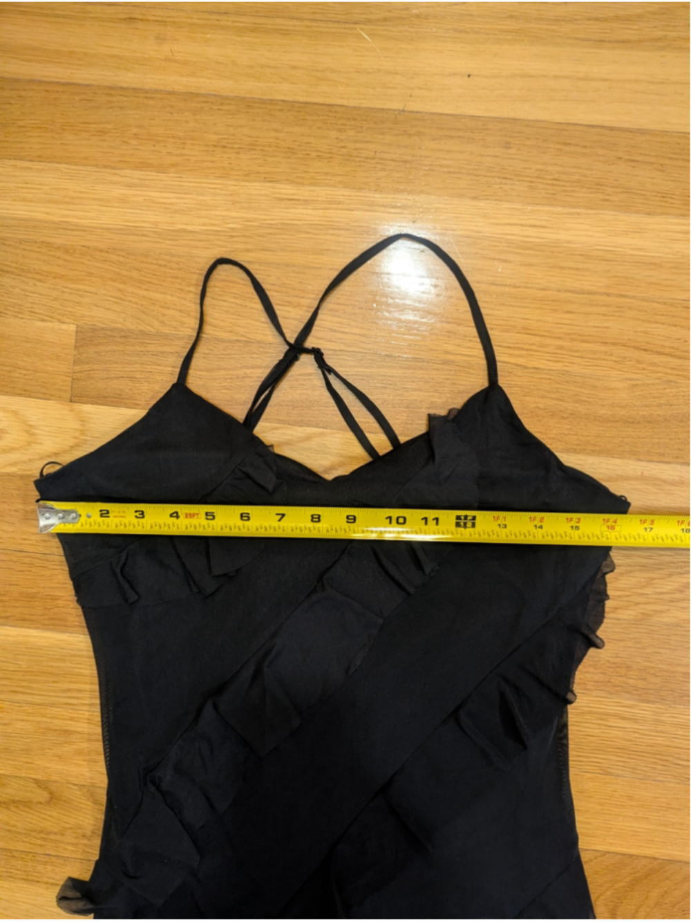 Sincerely Jules Black Ruffle Bodycon Maxi Dress XL - Picture 6 of 9